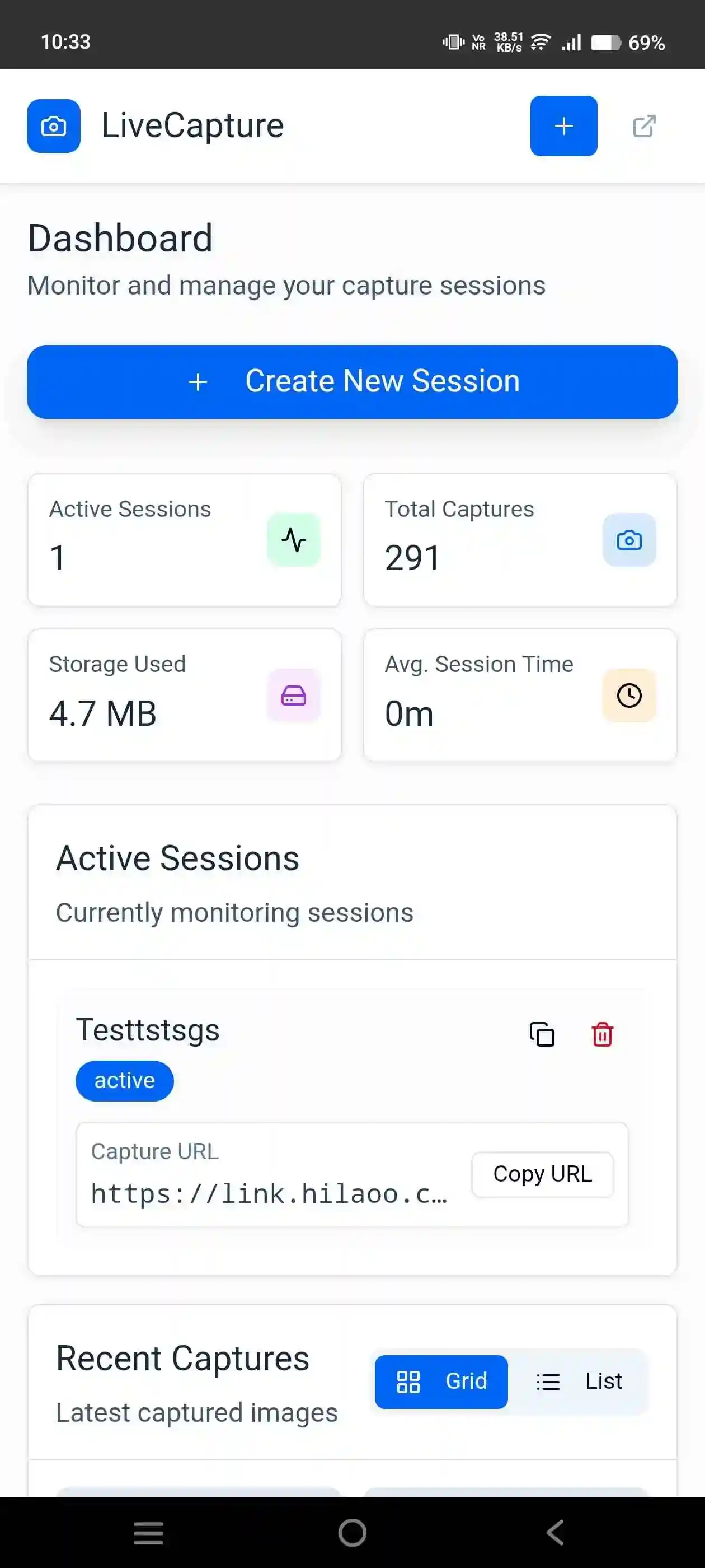 Screenshot of Download Live Capture APK Free - Free Webcam Tool APK interface